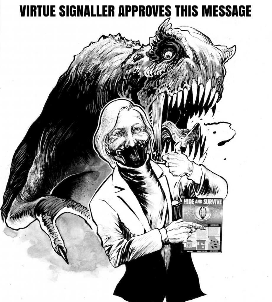 Virtue Signaller from Jurassic Punx by Bruno Stahl and Pat Mills